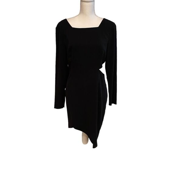 Jay Godfrey Black Asymmetrical Cutout Dress Size 12 - Picture 1 of 6